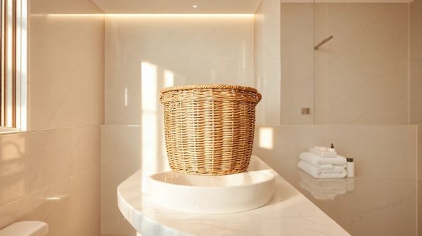 Optimisez votre salle de bain avec un panier à linge en osier